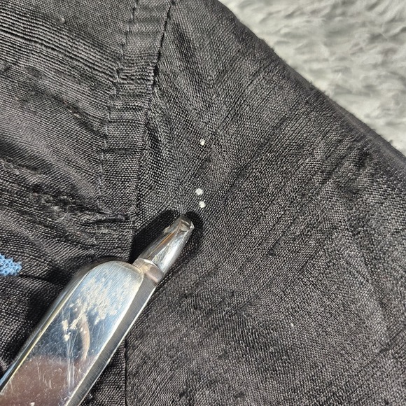 Laura Ashley Jacket Womens XL Black Floral Silk Boho Artsy Whimsigoth Fairy READ - Picture 6 of 16